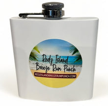 Load image into Gallery viewer, Redz Island Breeze Rum Punch Signature Stainless Steel Hip Flask (8 oz) With Funnel.