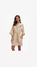 Load image into Gallery viewer, Redz Island Breeze Rum Punch Silky Short Robe Merch.
