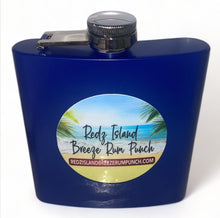 Load image into Gallery viewer, Redz Island Breeze Rum Punch Signature Stainless Steel Hip Flask (8 oz) With Funnel.
