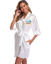Load image into Gallery viewer, Redz Island Breeze Rum Punch Silky Short Robe Merch.
