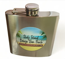 Load image into Gallery viewer, Redz Island Breeze Rum Punch Signature Stainless Steel Hip Flask (8 oz) With Funnel.
