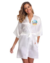 Load image into Gallery viewer, Redz Island Breeze Rum Punch Silky Short Robe Merch.
