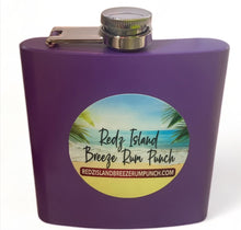 Load image into Gallery viewer, Redz Island Breeze Rum Punch Signature Stainless Steel Hip Flask (8 oz) With Funnel.
