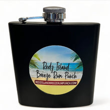 Load image into Gallery viewer, Redz Island Breeze Rum Punch Signature Stainless Steel Hip Flask (8 oz) With Funnel.
