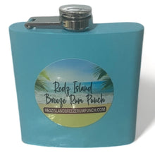 Load image into Gallery viewer, Redz Island Breeze Rum Punch Signature Stainless Steel Hip Flask (8 oz) With Funnel.
