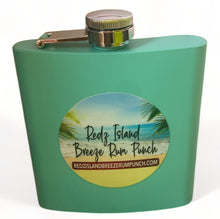 Load image into Gallery viewer, Redz Island Breeze Rum Punch Signature Stainless Steel Hip Flask (8 oz) With Funnel.
